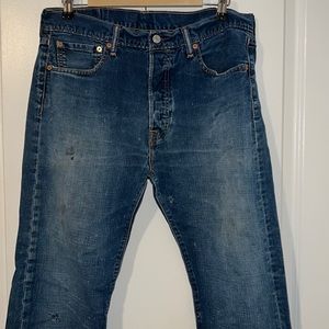 Levi’s Distressed Button-fly 501 Jeans